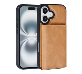 TUNIQ TUNIQ iPhone 16 Back cover case - with removable card holder - Gold TUNIQ TUNIQ iPhone 16 Back cover case - with removable card holder - Gold