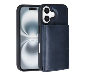 TUNIQ TUNIQ iPhone 16 Backcover hoesje - met afneembare Pasjeshouder - Blauw TUNIQ TUNIQ iPhone 16 Backcover hoesje - met afneembare Pasjeshouder - Blauw