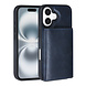 TUNIQ TUNIQ iPhone 16 Backcover hoesje - met afneembare Pasjeshouder - Blauw TUNIQ TUNIQ iPhone 16 Backcover hoesje - met afneembare Pasjeshouder - Blauw