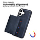 TUNIQ TUNIQ iPhone 16 Backcover hoesje - met afneembare Pasjeshouder - Blauw TUNIQ TUNIQ iPhone 16 Backcover hoesje - met afneembare Pasjeshouder - Blauw