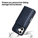 TUNIQ TUNIQ iPhone 16 Back cover case - with removable card holder - Blue TUNIQ TUNIQ iPhone 16 Back cover case - with removable card holder - Blue