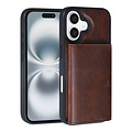TUNIQ TUNIQ iPhone 16 Backcover hoesje - met afneembare Pasjeshouder - Bruin