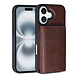 TUNIQ TUNIQ iPhone 16 Backcover hoesje - met afneembare Pasjeshouder - Bruin TUNIQ TUNIQ iPhone 16 Backcover hoesje - met afneembare Pasjeshouder - Bruin