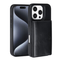 TUNIQ iPhone 16 Pro Back cover case - with removable card holder - Black