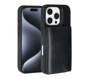 TUNIQ TUNIQ iPhone 16 Pro Backcover hoesje - met afneembare Pasjeshouder - Zwart TUNIQ TUNIQ iPhone 16 Pro Backcover hoesje - met afneembare Pasjeshouder - Zwart