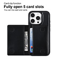 TUNIQ TUNIQ iPhone 16 Pro Back cover coque - avec porte-carte amovible - Noir