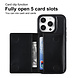 TUNIQ TUNIQ iPhone 16 Pro Back cover case - with removable card holder - Black TUNIQ TUNIQ iPhone 16 Pro Back cover case - with removable card holder - Black
