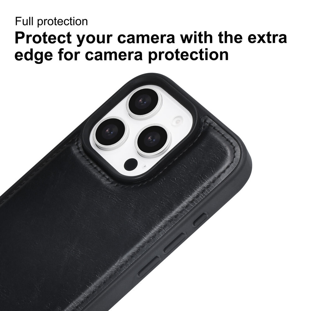 TUNIQ TUNIQ iPhone 16 Pro Back cover coque - avec porte-carte amovible - Noir TUNIQ TUNIQ iPhone 16 Pro Back cover coque - avec porte-carte amovible - Noir