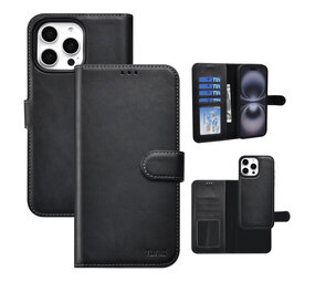 TUNIQ TUNIQ iPhone 16 Pro Max Book Case hoesje - Pasjeshouder voor 3 pasjes - met afneembaar magnetisch hoesje - Zwart TUNIQ TUNIQ iPhone 16 Pro Max Book Case hoesje - Pasjeshouder voor 3 pasjes - met afneembaar magnetisch hoesje - Zwart