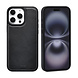 TUNIQ TUNIQ iPhone 16 Pro Max Book type case - Card holder for 3 cards - with removable magnetic cover - Black TUNIQ TUNIQ iPhone 16 Pro Max Book type case - Card holder for 3 cards - with removable magnetic cover - Black