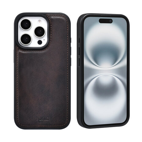 TUNIQ TUNIQ iPhone 16 Pro Book Case hoesje - Pasjeshouder voor 3 pasjes - met afneembaar magnetisch hoesje - Bruin TUNIQ TUNIQ iPhone 16 Pro Book Case hoesje - Pasjeshouder voor 3 pasjes - met afneembaar magnetisch hoesje - Bruin