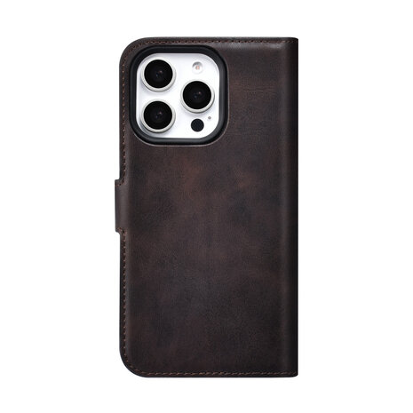 TUNIQ TUNIQ iPhone 16 Pro Book type housse - Porte-cartes pour 3 cartes - avec couvercle magnétique amovible - Marron TUNIQ TUNIQ iPhone 16 Pro Book type housse - Porte-cartes pour 3 cartes - avec couvercle magnétique amovible - Marron