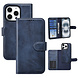 TUNIQ TUNIQ iPhone 16 Pro Book type case - Card holder for 3 cards - with removable magnetic cover - Blue TUNIQ TUNIQ iPhone 16 Pro Book type case - Card holder for 3 cards - with removable magnetic cover - Blue