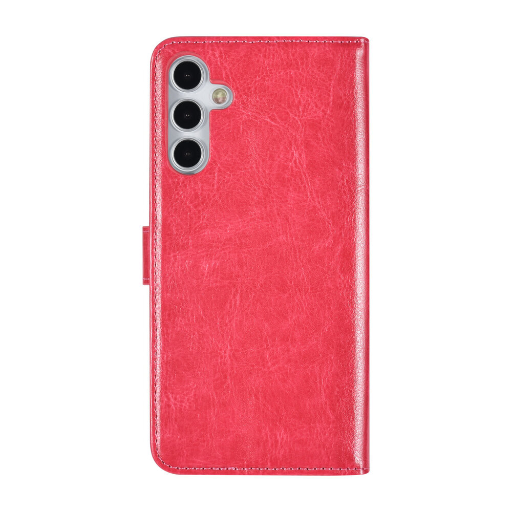 TUNIQ TUNIQ Galaxy A15 5G Book-Case hul - Kartenhalter für 3 Karten - Magnetverschluss - Aufhänger - Hot Pink