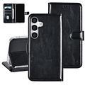 TUNIQ TUNIQ Galaxy A55 Book Case hoesje - Pasjeshouder voor 3 pasjes - Magneetsluiting - Hanger - Zwart