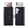 TUNIQ TUNIQ Galaxy A55 Book Case hoesje - Pasjeshouder voor 3 pasjes - Magneetsluiting - Hanger - Zwart
