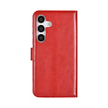 TUNIQ TUNIQ Galaxy A55 Book Case hoesje - Pasjeshouder voor 3 pasjes - Magneetsluiting - Hanger - Rood