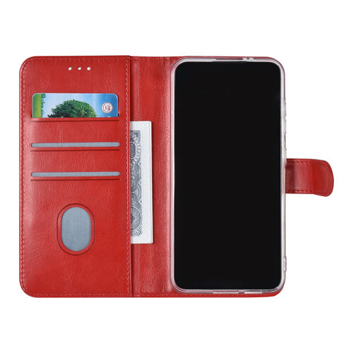 TUNIQ TUNIQ Galaxy A55 Book type case - Card holder for 3 cards - Magnetic closure - Hanger -Red