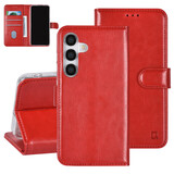 TUNIQ TUNIQ Galaxy A55 Book type housse - Porte-cartes pour 3 cartes - Fermeture magnétique - Cintre - Rouge TUNIQ TUNIQ Galaxy A55 Book type housse - Porte-cartes pour 3 cartes - Fermeture magnétique - Cintre - Rouge