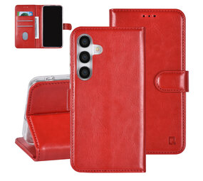 TUNIQ TUNIQ Galaxy A55 Book Case hoesje - Pasjeshouder voor 3 pasjes - Magneetsluiting - Hanger - Rood TUNIQ TUNIQ Galaxy A55 Book Case hoesje - Pasjeshouder voor 3 pasjes - Magneetsluiting - Hanger - Rood