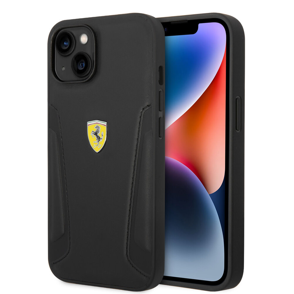 Ferrari Ferrari iPhone 14 & 13 Back cover case - Hot Stamp - Black Ferrari Ferrari iPhone 14 & 13 Back cover case - Hot Stamp - Black