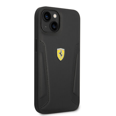 Ferrari Ferrari iPhone 14 & 13 Backcover hoesje - Hot Stamp - Zwart Ferrari Ferrari iPhone 14 & 13 Backcover hoesje - Hot Stamp - Zwart