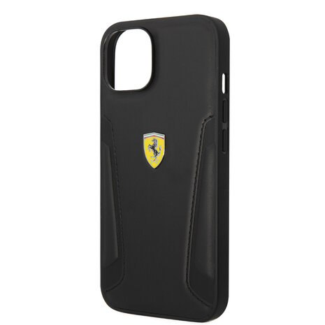 Ferrari Ferrari iPhone 14 & 13 Backcover hoesje - Hot Stamp - Zwart Ferrari Ferrari iPhone 14 & 13 Backcover hoesje - Hot Stamp - Zwart