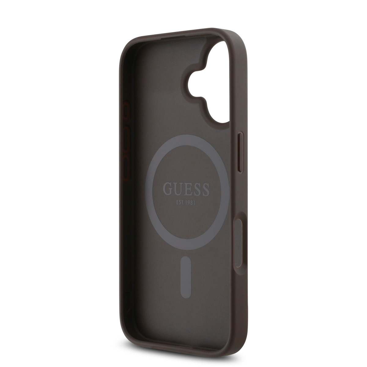 Guess Guess iPhone 16 Backcover hoesje Magsafe PU 4G - Bruin, foto 6 van 6
