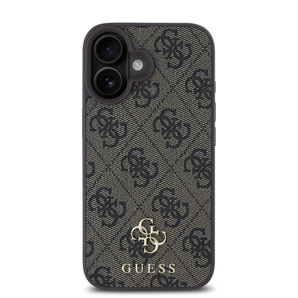 Guess Guess iPhone 16 Back cover case - Magsafe PU 4G - Brown Guess Guess iPhone 16 Back cover case - Magsafe PU 4G - Brown