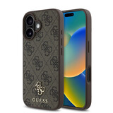 Guess Guess iPhone 16 Back cover case - Magsafe PU 4G - Brown Guess Guess iPhone 16 Back cover case - Magsafe PU 4G - Brown