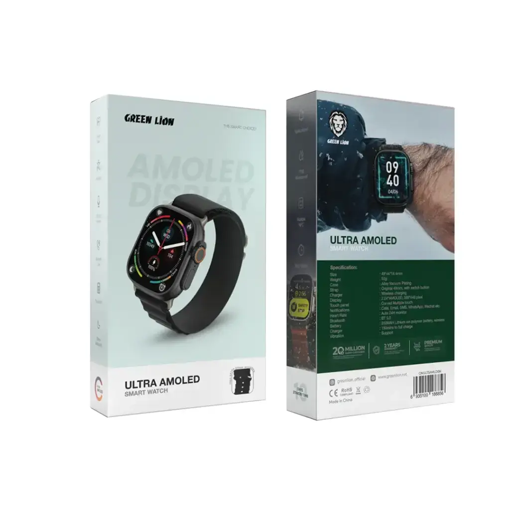 Green Lion Green Lion Ultra Smart Watch - AMOLED - Black, foto 2 van 2