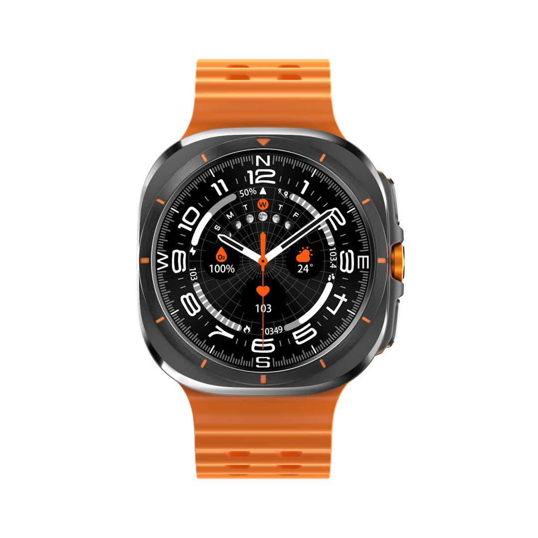 Porodo Voyager Smart Watch - with Orange band - Black, foto 2 van 6