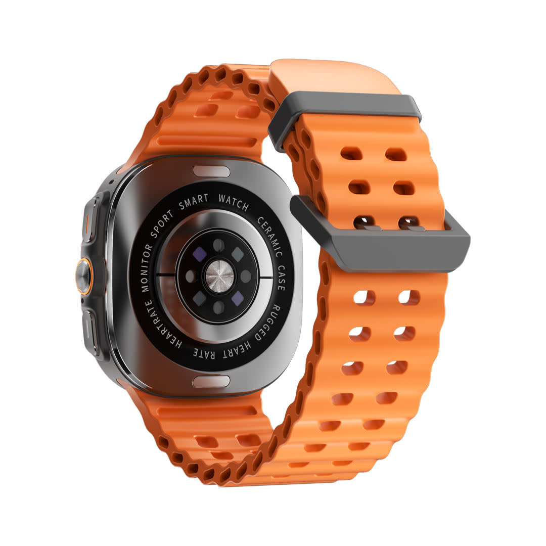 Porodo Voyager Smart Watch - with Orange band - Black, foto 3 van 6