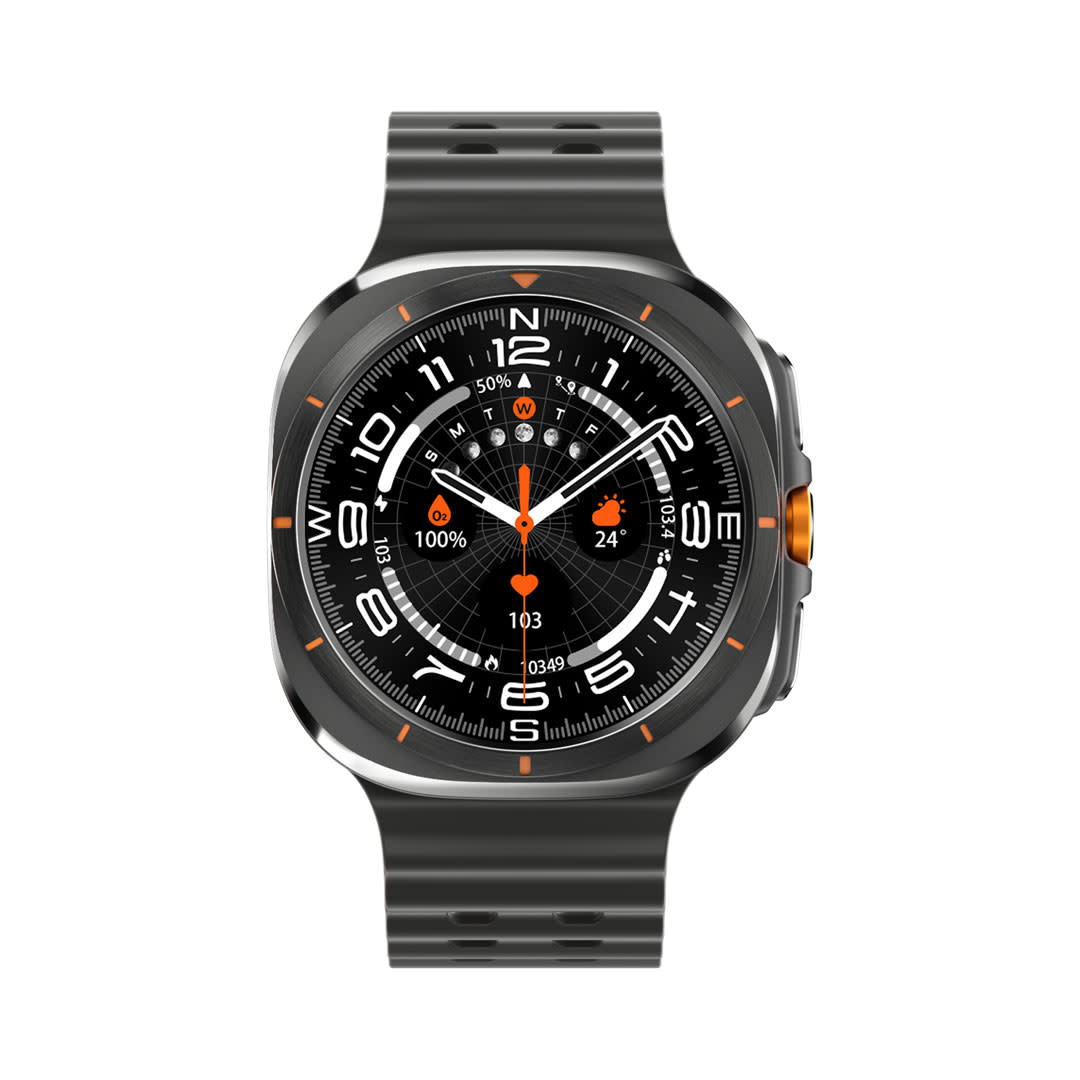 Porodo Voyager Smart Watch - with Orange band - Black, foto 5 van 6