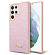 Guess Guess Galaxy S24 Ultra Back cover case - Glitter Script - Pink Guess Guess Galaxy S24 Ultra Back cover case - Glitter Script - Pink