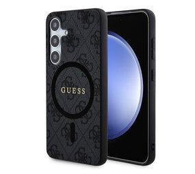 Guess Guess Galaxy S24 Backcover hoesje - Magsafe - 4G Collection - Zwart Guess Guess Galaxy S24 Backcover hoesje - Magsafe - 4G Collection - Zwart