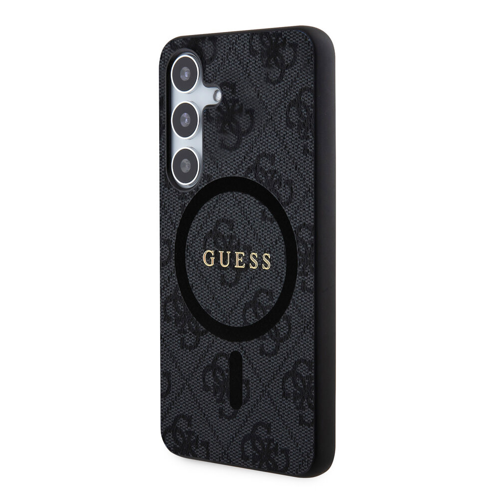 Guess Guess Galaxy S24 Backcover hoesje - Magsafe - 4G Collection - Zwart Guess Guess Galaxy S24 Backcover hoesje - Magsafe - 4G Collection - Zwart
