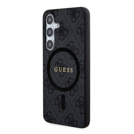 Guess Guess Galaxy S24 Backcover hoesje - Magsafe - 4G Collection - Zwart Guess Guess Galaxy S24 Backcover hoesje - Magsafe - 4G Collection - Zwart