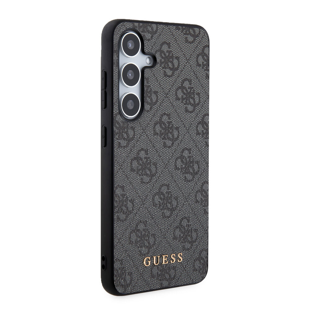 Guess Guess Galaxy S24 backcover hoesje - 4G Metal Gold Logo - Zwart Guess Guess Galaxy S24 backcover hoesje - 4G Metal Gold Logo - Zwart