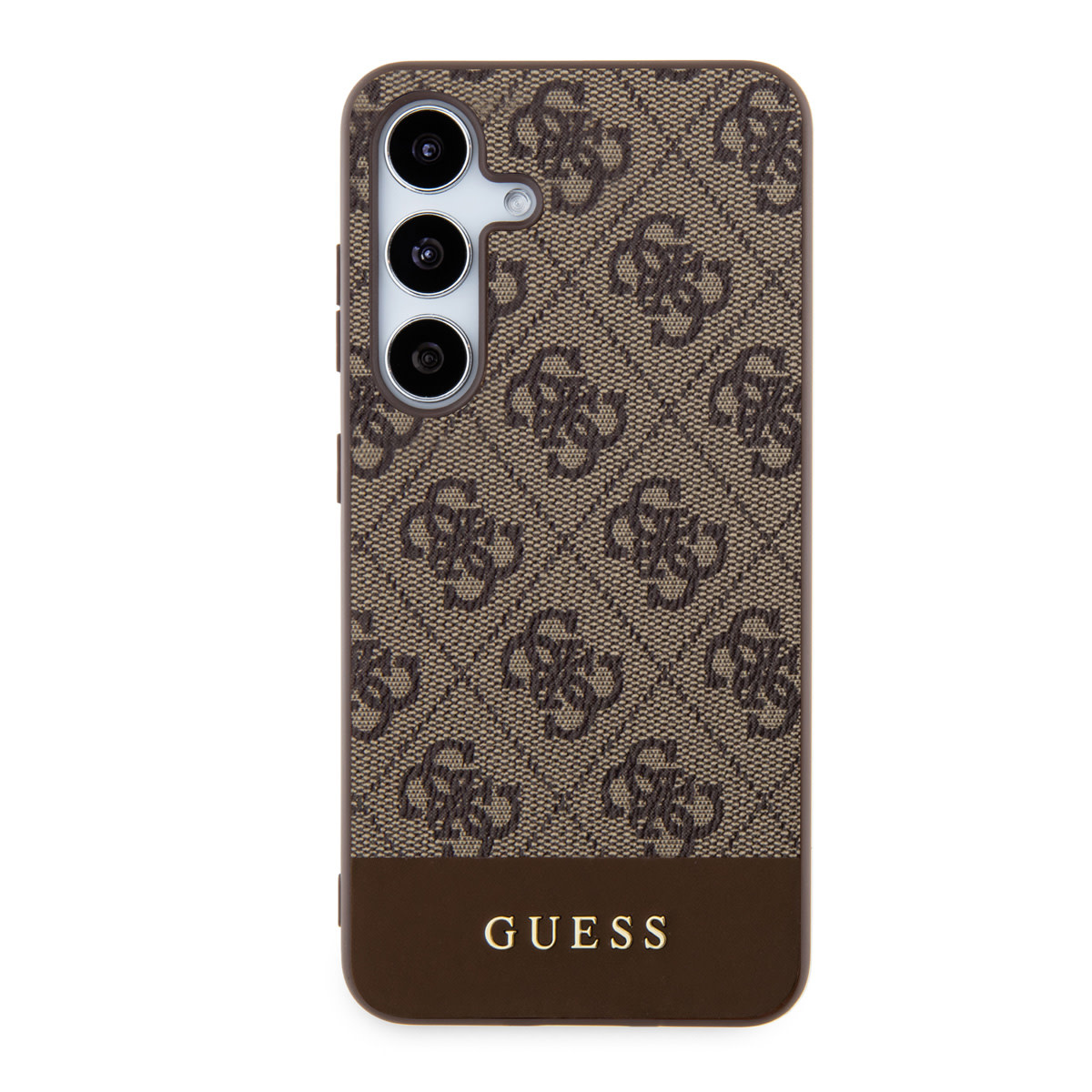 Guess Guess Galaxy S24 Plus Backcover hoesje - 4G Bottom Stripe - Bruin, foto 3 van 6