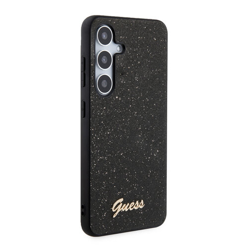 Guess Guess Galaxy S24 Back cover case - Glitter Script - Black