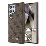Guess Guess Galaxy S24 Ultra Back cover case - 4G Metal Gold Logo - Brown