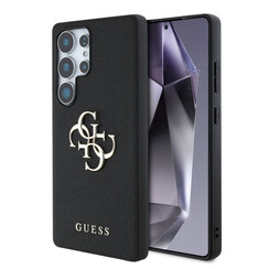 Guess Galaxy S25 Ultra Back cover case - Grained - Big 4G Logo - Black