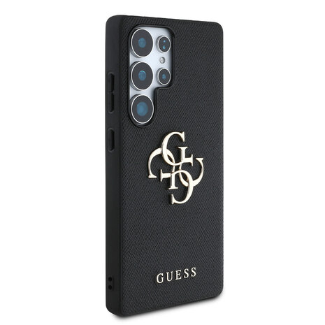 Guess Guess Galaxy S25 Ultra Backcover hoesje - Grained - Big 4G Logo - Zwart Guess Guess Galaxy S25 Ultra Backcover hoesje - Grained - Big 4G Logo - Zwart