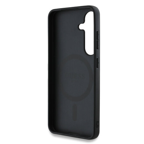 Guess Guess Galaxy S25 Back cover coque - Magsafe - Grained Hot Stamp Peony Logo - Noir Guess Guess Galaxy S25 Back cover coque - Magsafe - Grained Hot Stamp Peony Logo - Noir