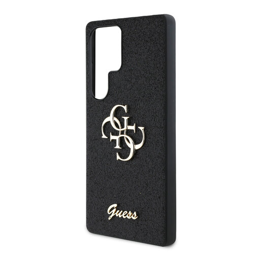 Guess Guess Galaxy S25 Ultra Backcover hoesje - Fixed Glitter - Big 4G Metal Logo - Zwart