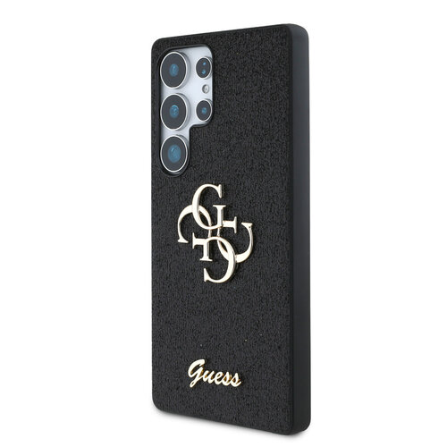 Guess Guess Galaxy S25 Ultra Backcover hoesje - Fixed Glitter - Big 4G Metal Logo - Zwart