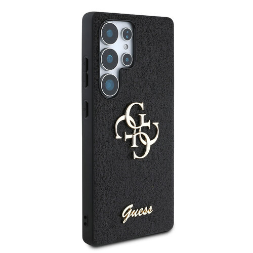 Guess Guess Galaxy S25 Ultra Backcover hoesje - Fixed Glitter - Big 4G Metal Logo - Zwart