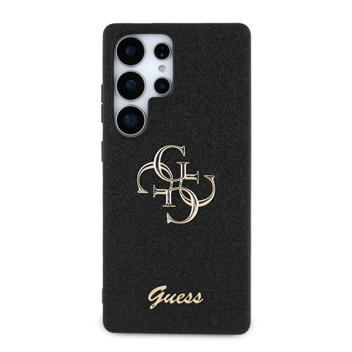 Guess Guess Galaxy S25 Ultra Backcover hoesje - Fixed Glitter - Big 4G Metal Logo - Zwart