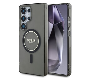 Guess Guess Galaxy S25 Ultra Back-Cover hul - Magnetic IML Glitter Circle - Magsafe - Schwarz Guess Guess Galaxy S25 Ultra Back-Cover hul - Magnetic IML Glitter Circle - Magsafe - Schwarz